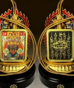 Zakiram: The Protector of Fortune & Authenticity - Hand-Painted Thangka Amulet