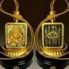 Crisis-Proof Your Wealth: Hand-Painted Yellow Jambhala Thangka Pendant