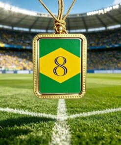 Brazil National Team #8 Soccer Thangka Pendant - 2026 World Cup Fan Gear